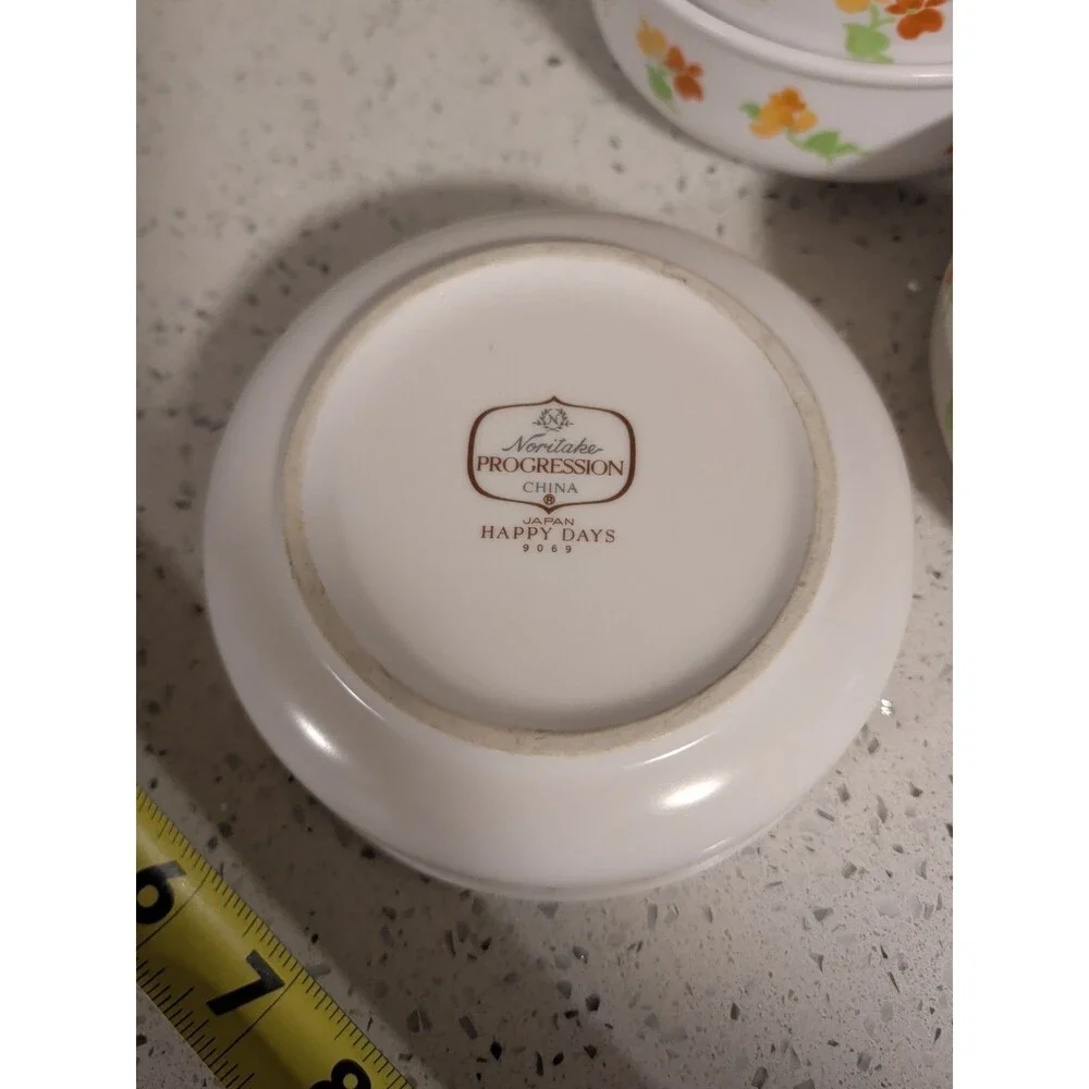 Noritake Progression Happy Days Bright Floral Set of 6 Cereal Bowls 5 1/2